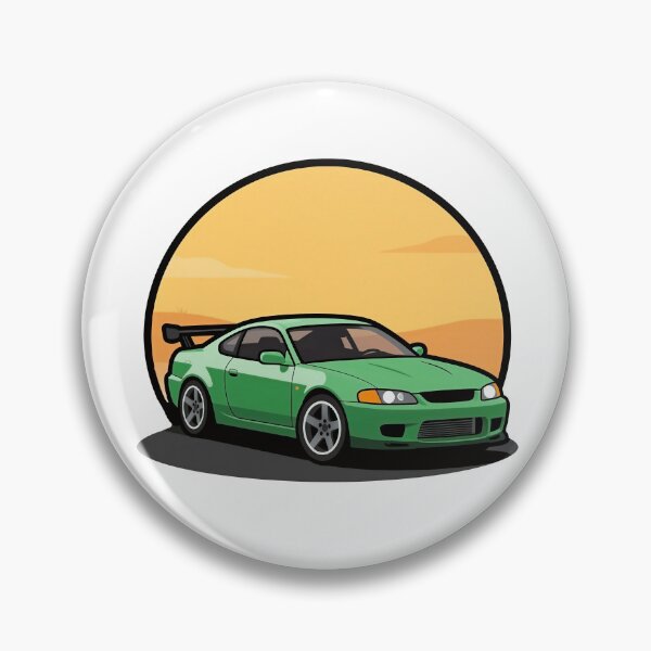 Item preview, Green JDM Sports Car Sunset designed and sold by enginecoldstarts.