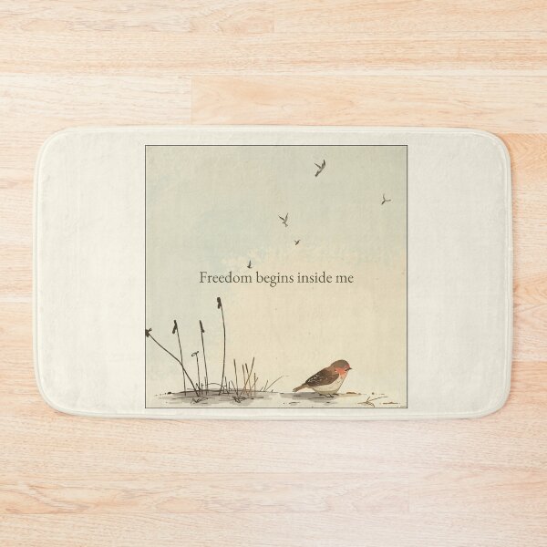 Item preview, Freedom Begins Inside Me – Minimalist Illustration of a Bird and Freedom designed and sold by soletstudio.