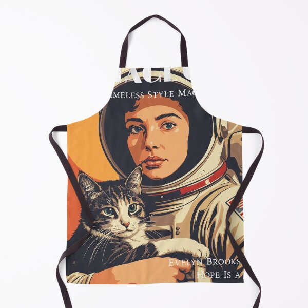 Item preview, Young Vintage Girl Astronaut Orange Cat designed and sold by Vintage City.