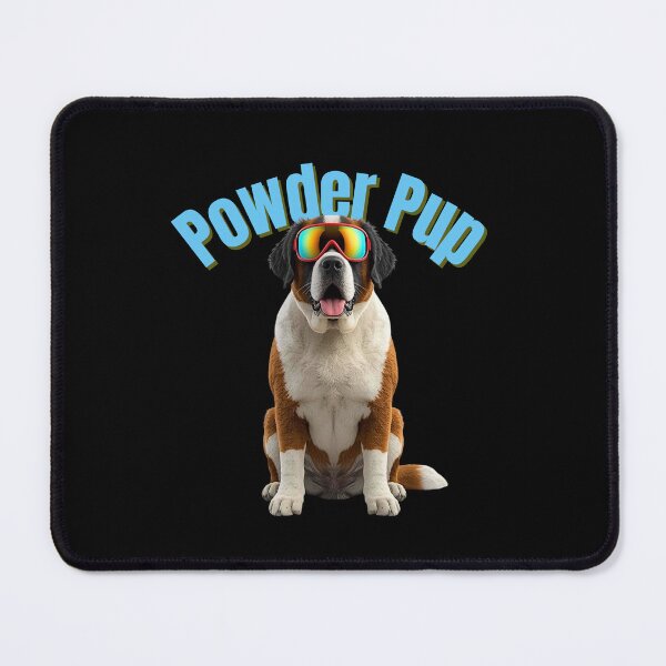 Item preview, St. Bernard Ski Dog Art – Powder Pup for Dog Lovers & Avid Skiers designed and sold by Fredster1966.