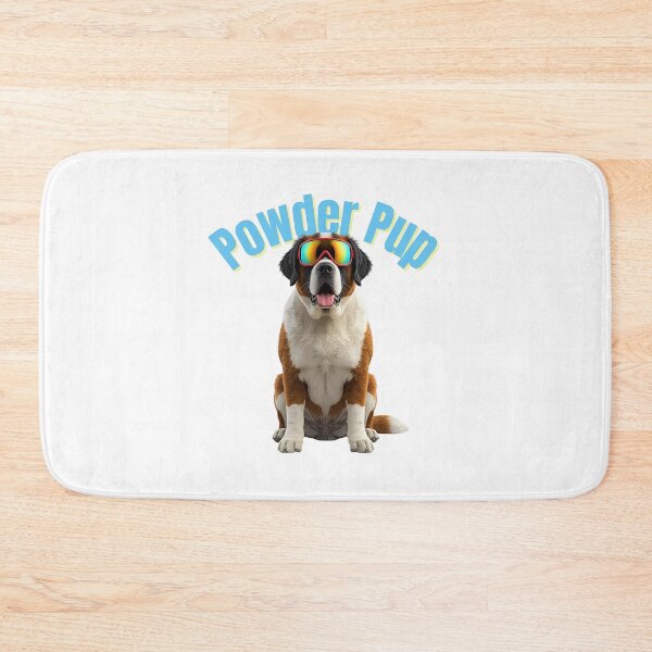 Item preview, St. Bernard Ski Dog Art – Powder Pup for Dog Lovers & Avid Skiers designed and sold by Fredster1966.