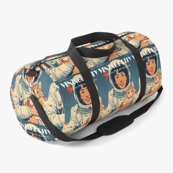Item preview, Young Asian Girl Vintage Astronaut Orange Cat designed and sold by Vintage City.