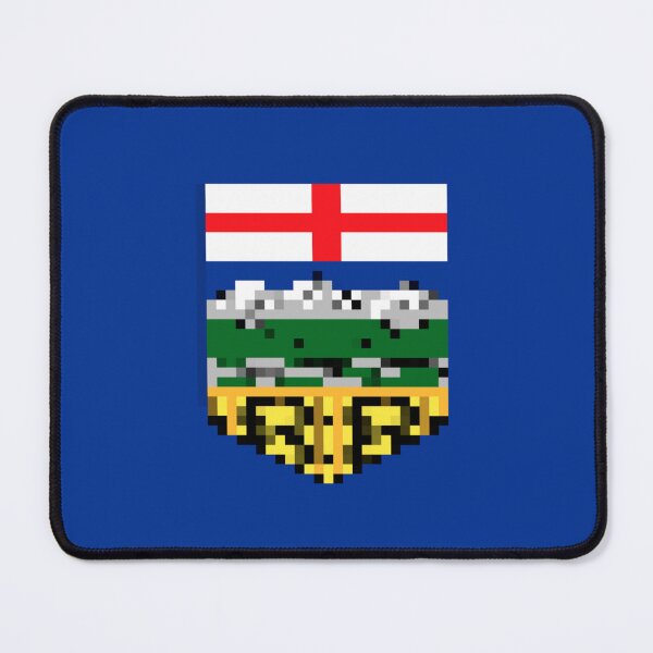 Item preview, Pixelated Alberta Flag designed and sold by Potato Quality Prints.
