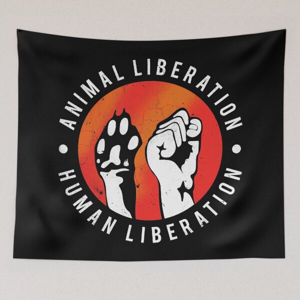 Item preview, Animal Liberation Human Liberation  designed and sold by SlowXerox.