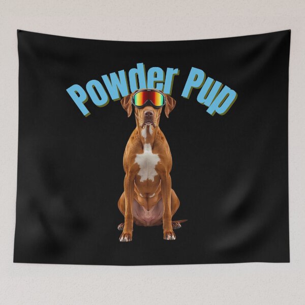 Item preview, Powder Pup Rhodesian Ridgeback – Ski Dog Art for Dog Lovers & Avid Skiers designed and sold by Fredster1966.
