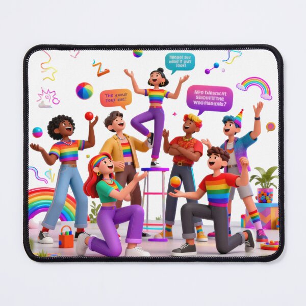 Item preview, "Joyful Pride Party: 3D Queer Community Celebration" designed and sold by rainbowgremlin.