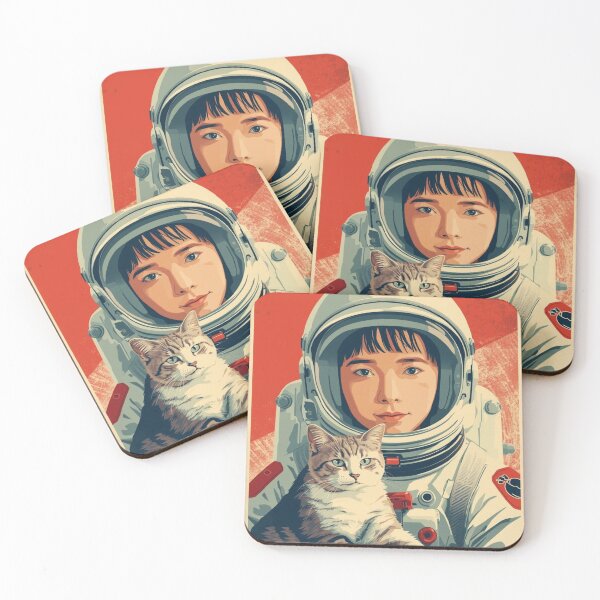 Item preview, Young Japanese Vintage Astronaut Red Cat designed and sold by Vintage City.