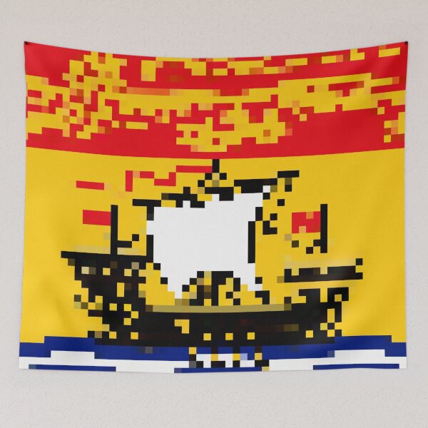 Item preview, Pixelated New Brunswick Flag designed and sold by Potato Quality Prints.