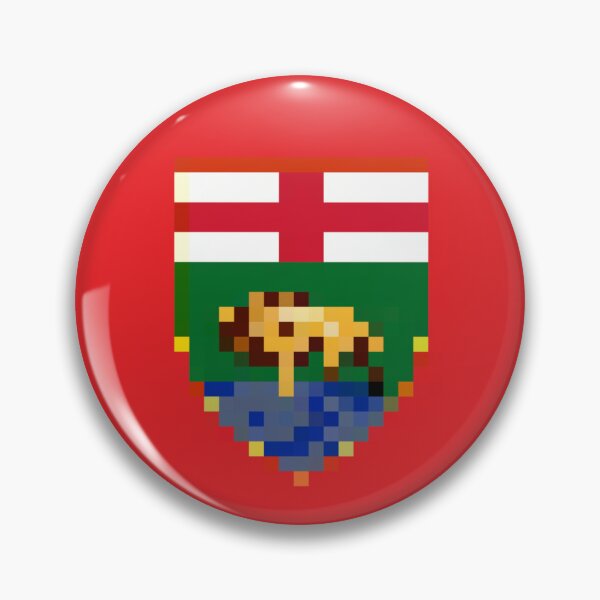 Item preview, Pixelated Manitoba Flag designed and sold by Potato Quality Prints.