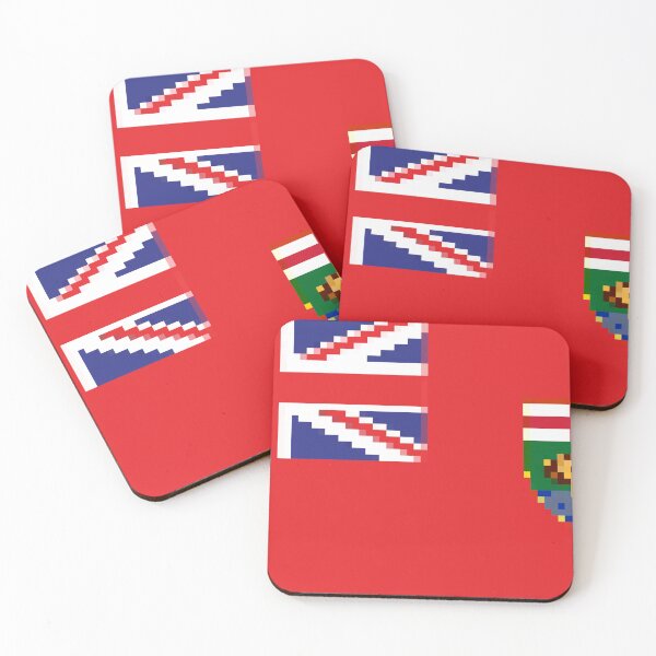 Item preview, Pixelated Manitoba Flag designed and sold by Potato Quality Prints.