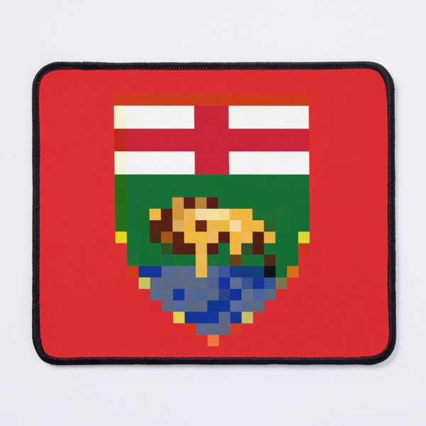 Item preview, Pixelated Manitoba Flag designed and sold by Potato Quality Prints.