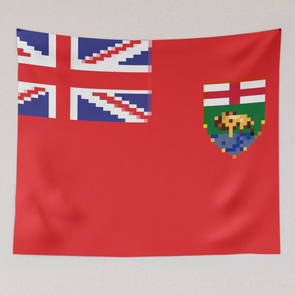 Item preview, Pixelated Manitoba Flag designed and sold by Potato Quality Prints.