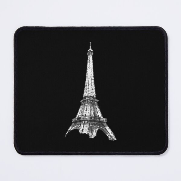Item preview, Paris Poet Eiffel Tower Black and White Night Transparent Small designed and sold by ParisPoet.