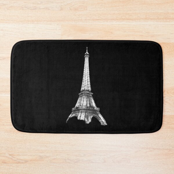 Item preview, Paris Poet Eiffel Tower Black and White Night Transparent Small designed and sold by ParisPoet.