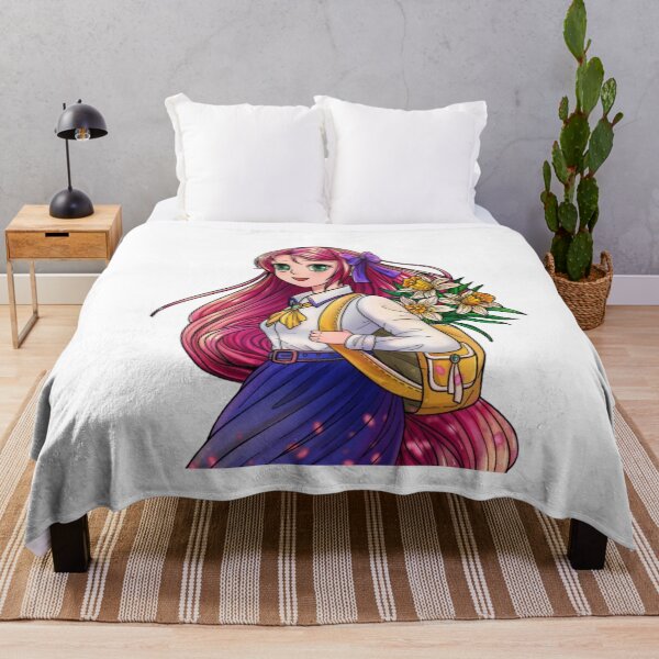 Item preview, Bright Anime Girl With Flower Bouquet designed and sold by Silrom.
