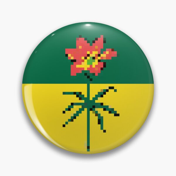 Item preview, Pixelated Saskatchewan Flag designed and sold by Potato Quality Prints.