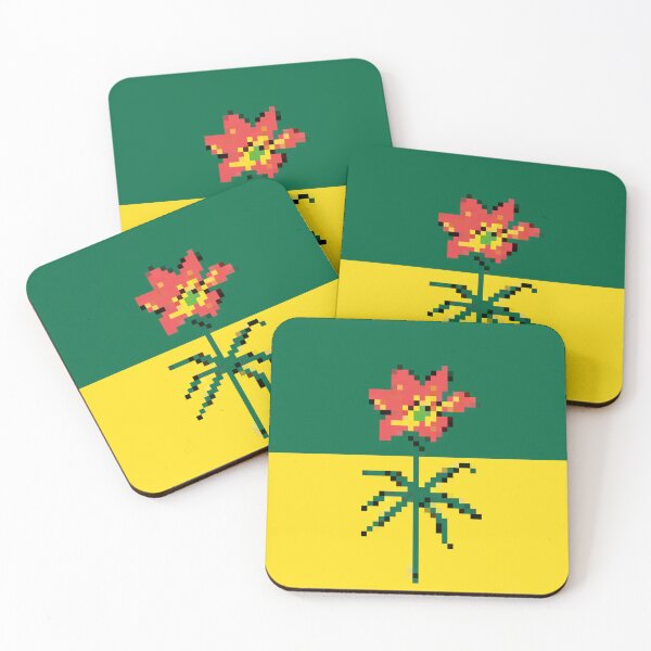 Item preview, Pixelated Saskatchewan Flag designed and sold by Potato Quality Prints.