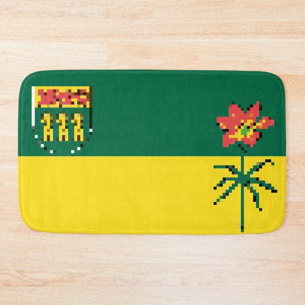 Item preview, Pixelated Saskatchewan Flag designed and sold by Potato Quality Prints.