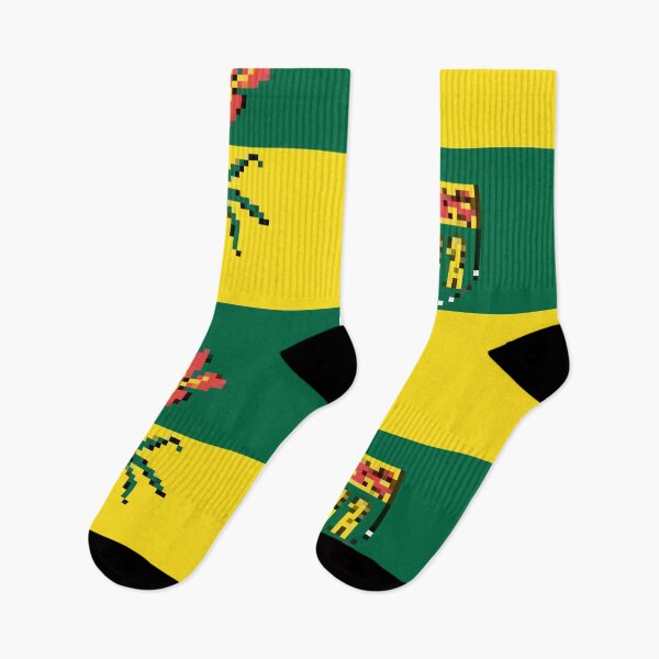 Item preview, Pixelated Saskatchewan Flag designed and sold by Potato Quality Prints.