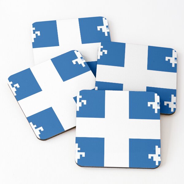 Item preview, Pixelated Quebec Flag designed and sold by Potato Quality Prints.