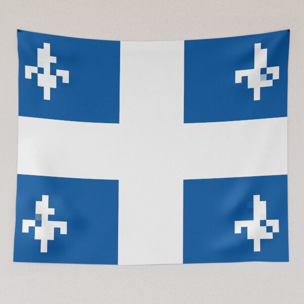 Item preview, Pixelated Quebec Flag designed and sold by Potato Quality Prints.