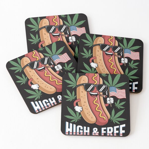 Item preview, The Stoner Weed hotdog Cannabis 4th of july marijuana stoned designed and sold by DarioRosales.