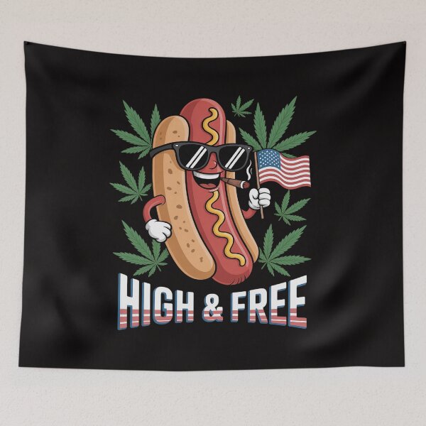 Item preview, The Stoner Weed hotdog Cannabis 4th of july marijuana stoned designed and sold by DarioRosales.