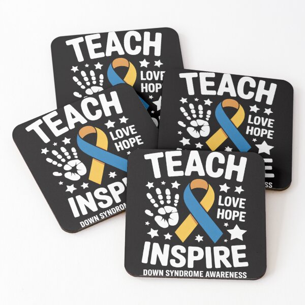 Item preview, Teach Hope Love Inspire Down Awareness Teacher Trisomy T21 designed and sold by HermanTricia.