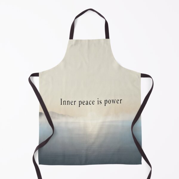 Item preview, Inner Peace is Power – Tranquil Landscape with Motivational Quote designed and sold by Cristhian Almanza.