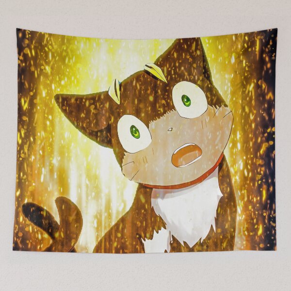 Item preview, Kuro Blue Exorcist Anime Cat Magical Golden Aura Cute Companion Spirit designed and sold by CarlosBender.