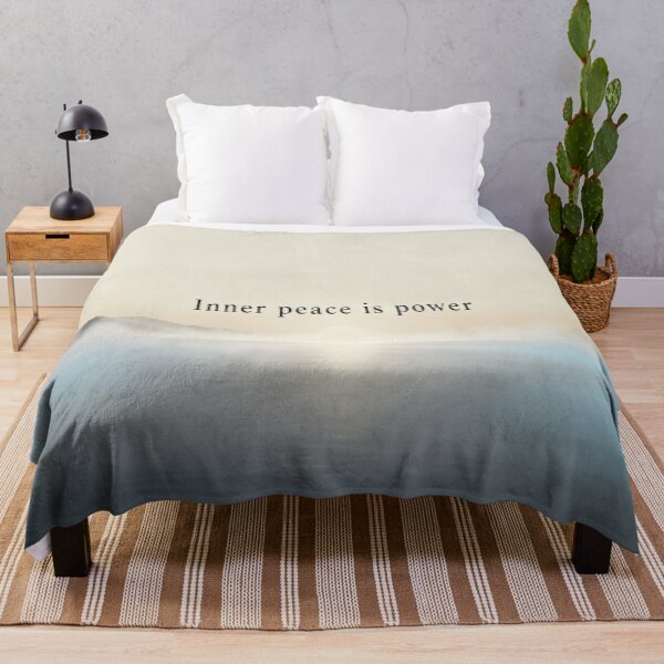 Item preview, Inner Peace is Power – Tranquil Landscape with Motivational Quote designed and sold by Cristhian Almanza.