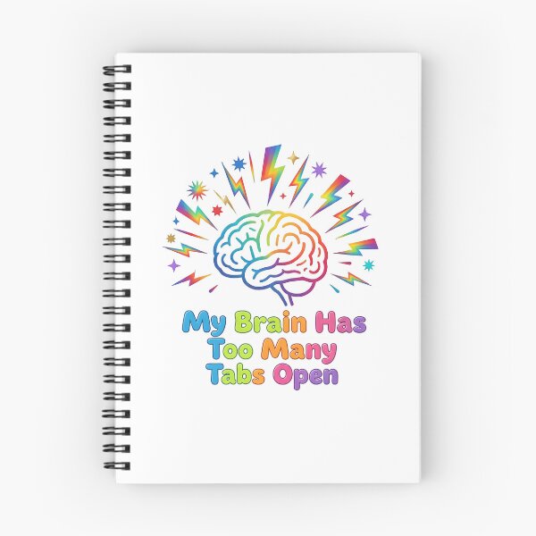 Item preview, My Brain Has Too Many Tabs Open –  Rainbow Multicolor Art designed and sold by Dazzle-Sizzle.