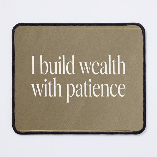 Item preview, Wealth with Patience – Motivational Quote on Textured Brown Background designed and sold by Cristhian Almanza.