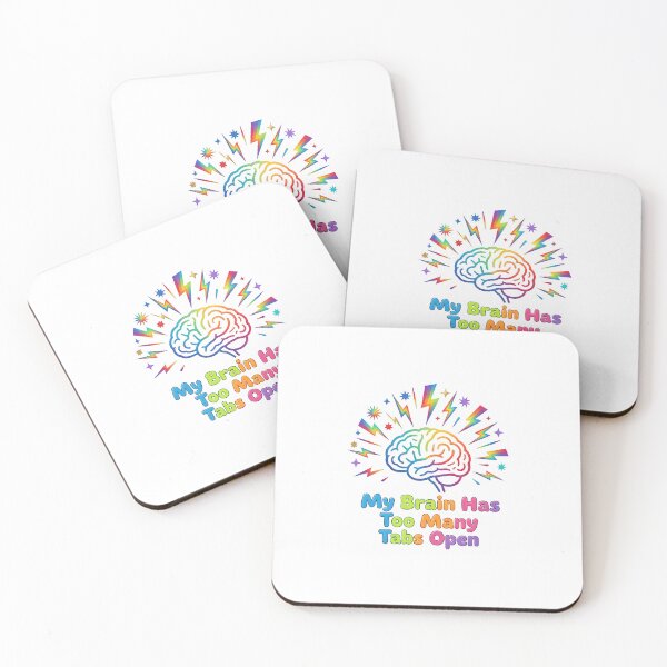 Item preview, My Brain Has Too Many Tabs Open –  Rainbow Multicolor Art designed and sold by Dazzle-Sizzle.