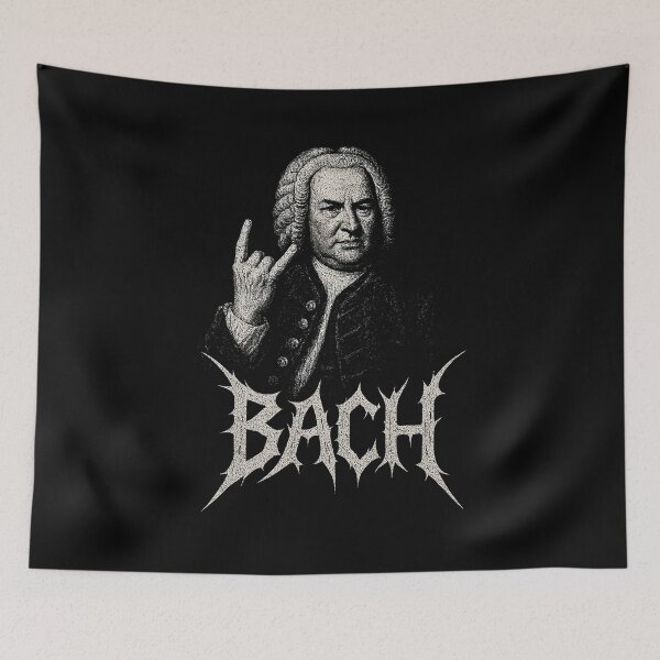 Item preview, Metalhead Johann Sebastian Bach Portrait - Bach to Metal designed and sold by Mortisigil.