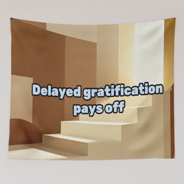 Item preview, Delayed Gratification – Staircase Scene with Motivational Quote designed and sold by Cristhian Almanza.