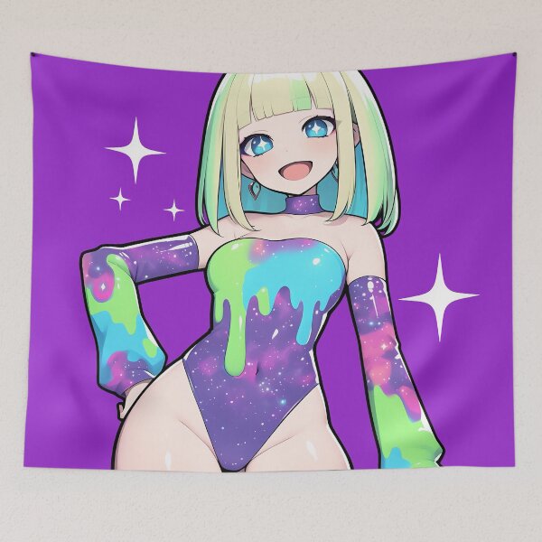 Item preview, Cosmic Slime Spacecore Anime Girl designed and sold by bubblegoth.