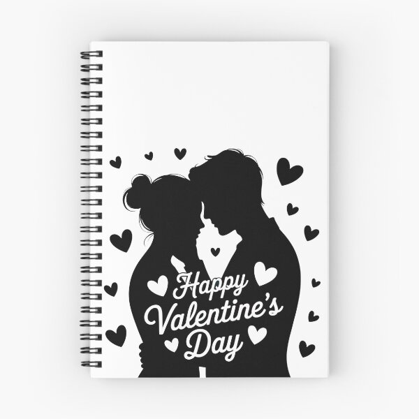 Item preview, Happy Valentine’s Day – Romantic Couple Silhouette with Hearts designed and sold by SoftStyleStudio ⭐⭐⭐.