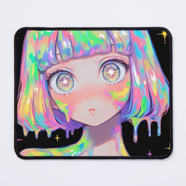 Item preview, Melting Rainbow Starburst Eyes Girl designed and sold by bubblegoth.