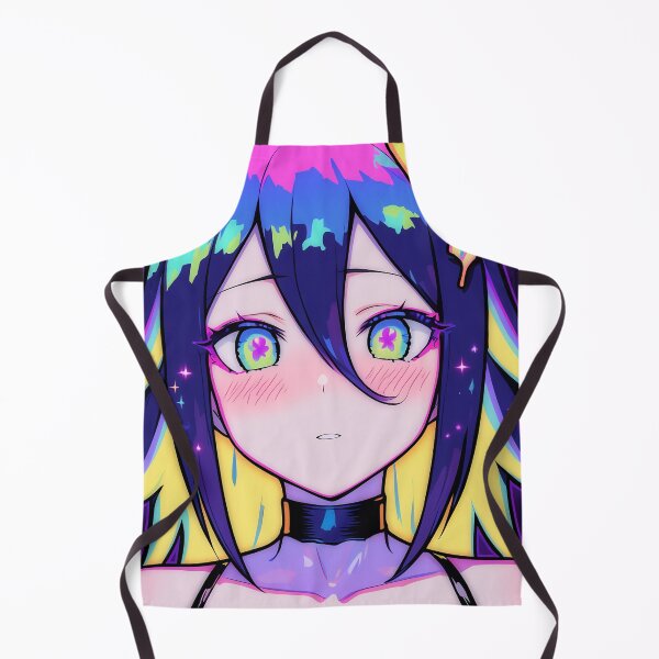 Item preview, Neon Vaporwave Butterfly Anime Girl designed and sold by bubblegoth.