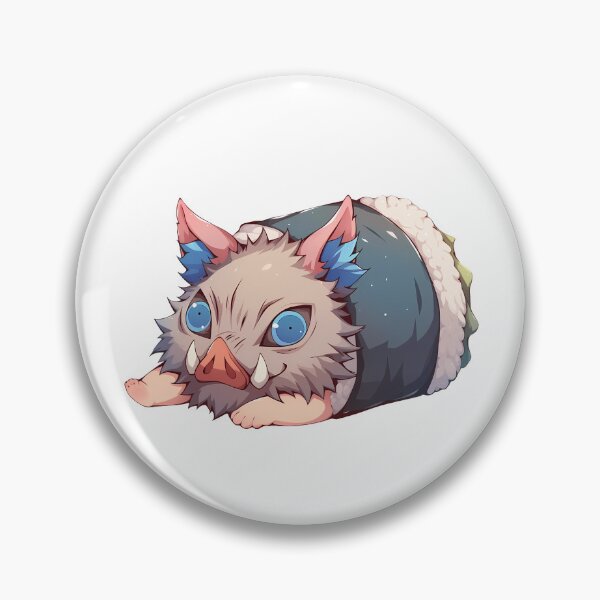Item preview, Funny Inosuke Hashibira Demon Slayer Chibi Sushi Anime Boy designed and sold by CarlosBender.