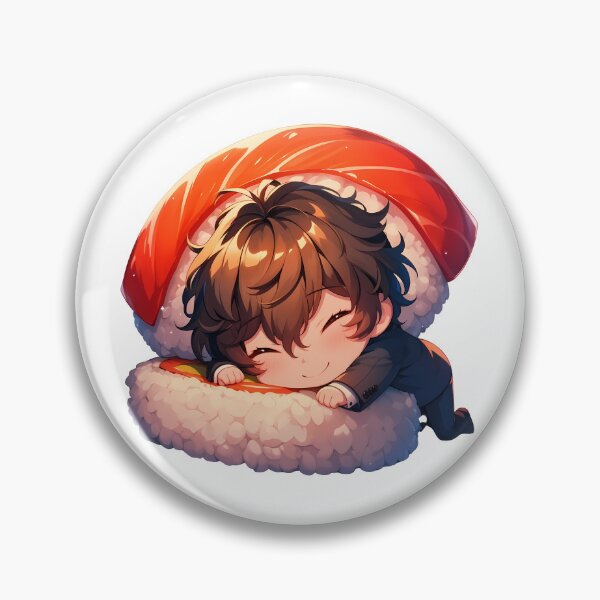 Item preview, Game Goro Akechi Persona 5 Chibi Kawaii Sushi Anime Boy designed and sold by CarlosBender.