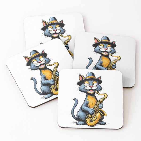 Item preview, Jazz Cat with Saxophone designed and sold by SteadyRolling.