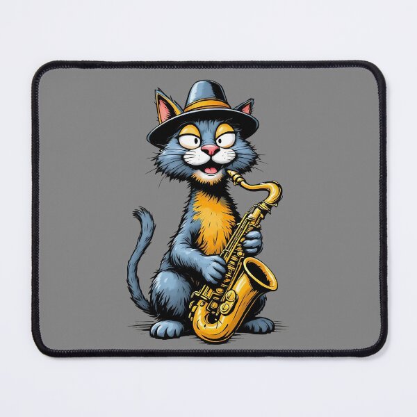 Item preview, Jazz Cat with Saxophone designed and sold by SteadyRolling.