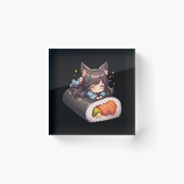 Artikelvorschau, Atago Azur Lane Chibi Sushi Kawaii Anime Mädchen Fuchs Süße Rolle entworfen und verkauft von CarlosBender.