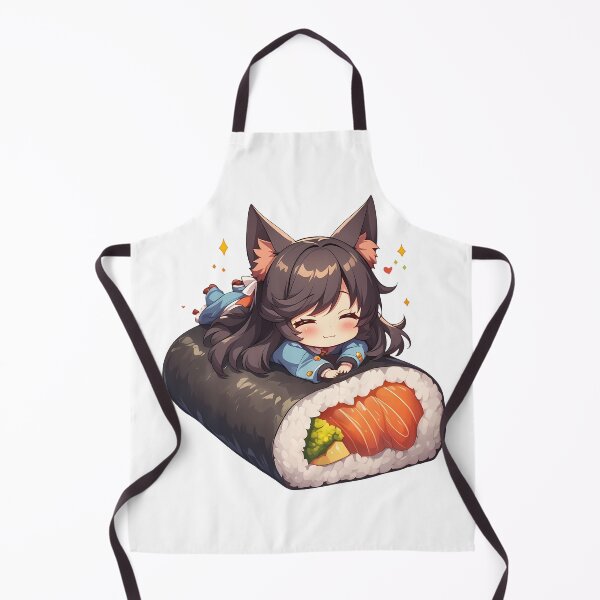 Item preview, Atago Azur Lane Chibi Sushi Kawaii Anime Girl Fox Cute Roll designed and sold by CarlosBender.