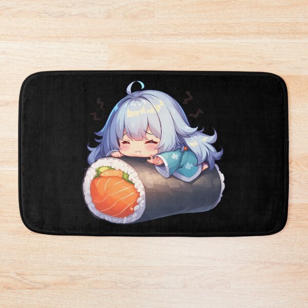 Item preview, Sirius Azur Lane Chibi Sushi Kawaii Anime Girl Blue Hair Roll designed and sold by CarlosBender.