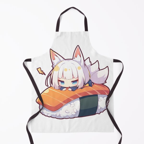 Item preview, Kaga Azur Lane Chibi Sushi Kawaii Anime Girl Fox Cute Roll designed and sold by CarlosBender.