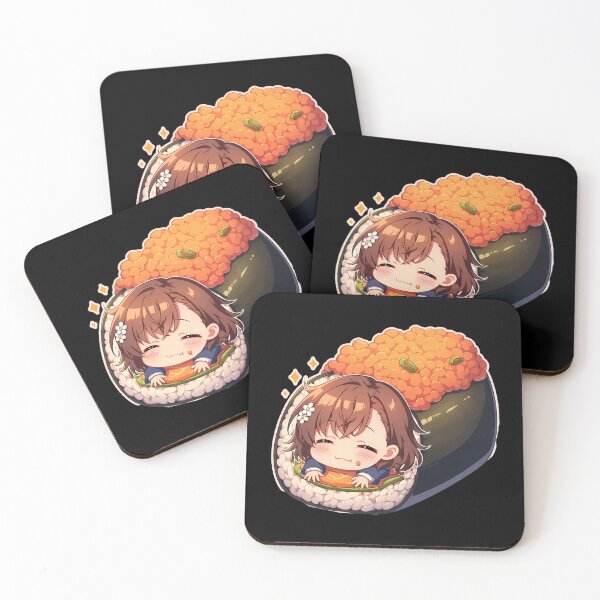 Item preview, Certain Scientific Misaka Mikoto Railgun Chibi Sushi Kawaii Anime Girl designed and sold by CarlosBender.