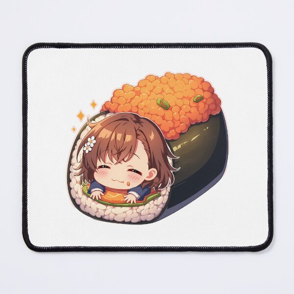 Item preview, Certain Scientific Misaka Mikoto Railgun Chibi Sushi Kawaii Anime Girl designed and sold by CarlosBender.